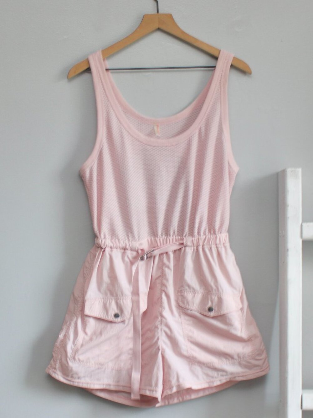 FP Movement Pacific Coast Hike Onesie Shorts Pink Size Small - Picture 2 of 7